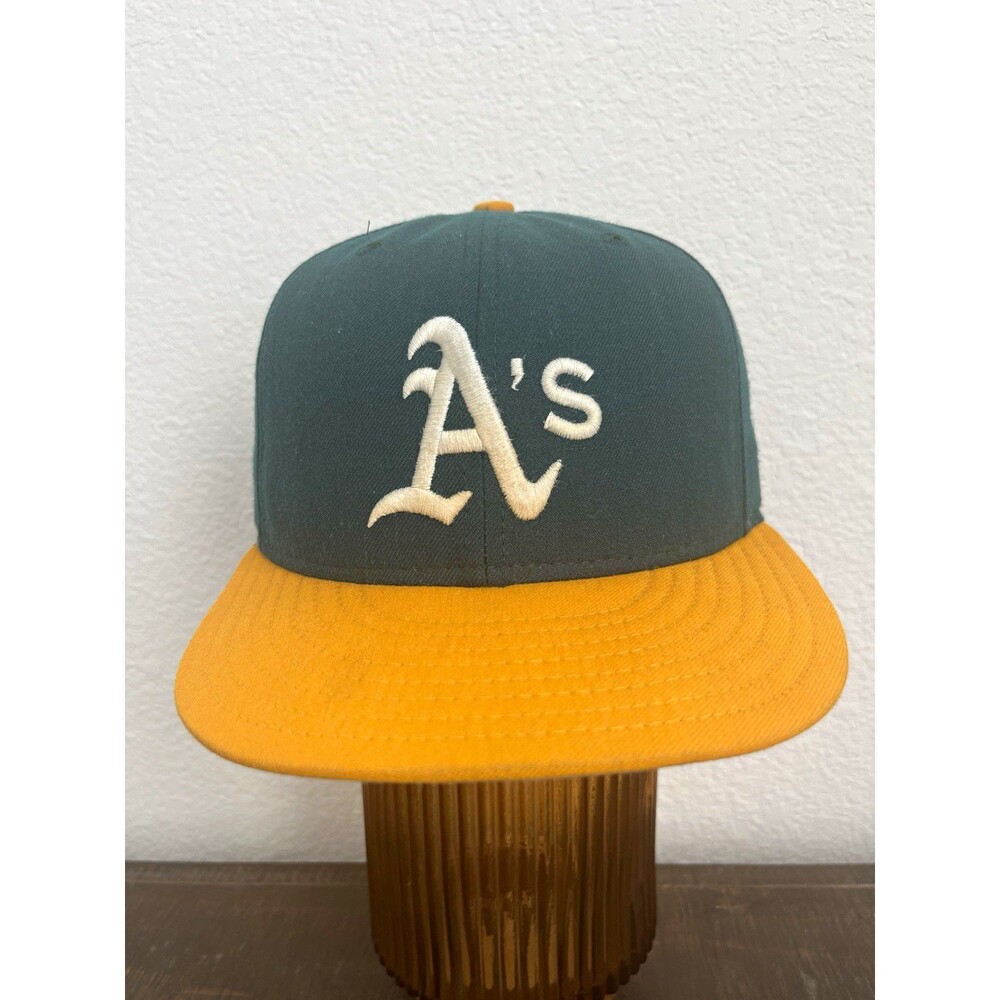Vintage New Era Oakland Athletics Diamonds Pro Model Fitted Hat Size 7 1/8 MLB